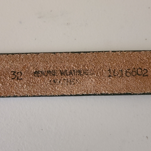 vintage brown leather belt with an english spur buckle size 32 - Picture 3 of 6